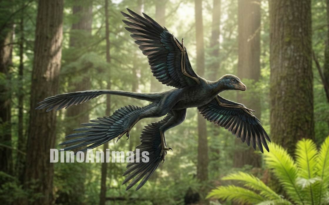 Microraptor hanqingi by DinoAnimals