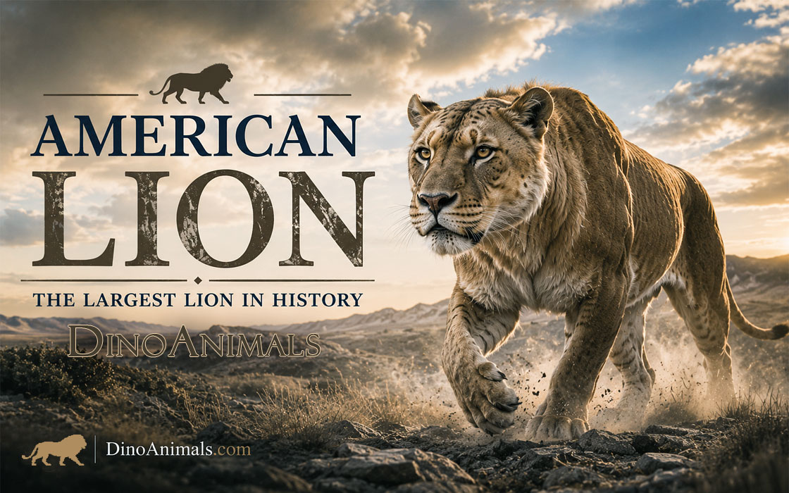 American lion (Panthera atrox) by DinoAnimals.com