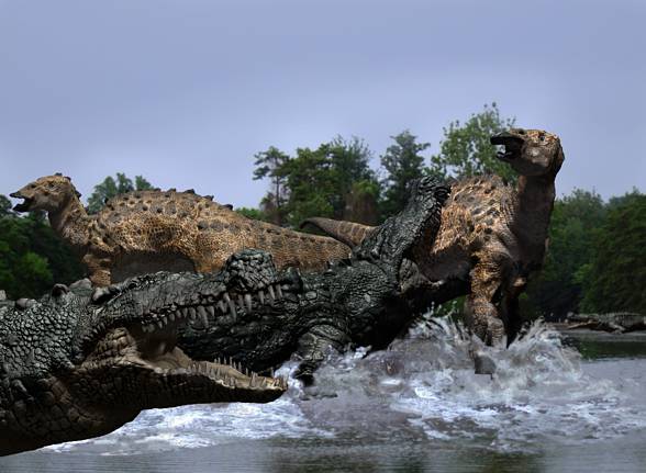 Deinosuchus’ hunt.