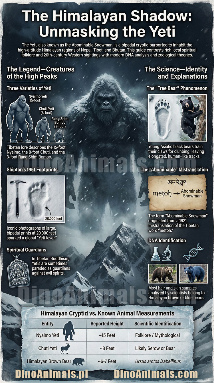 Yeti - infographic by DinoAnimals.com