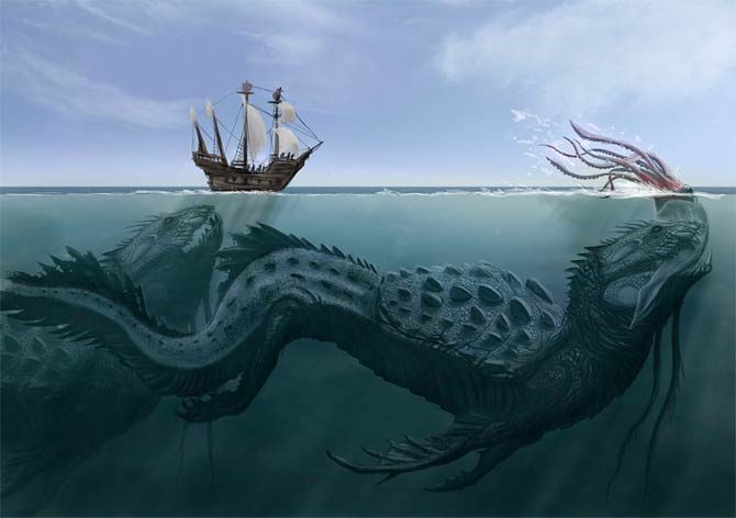 giant sea monsters art