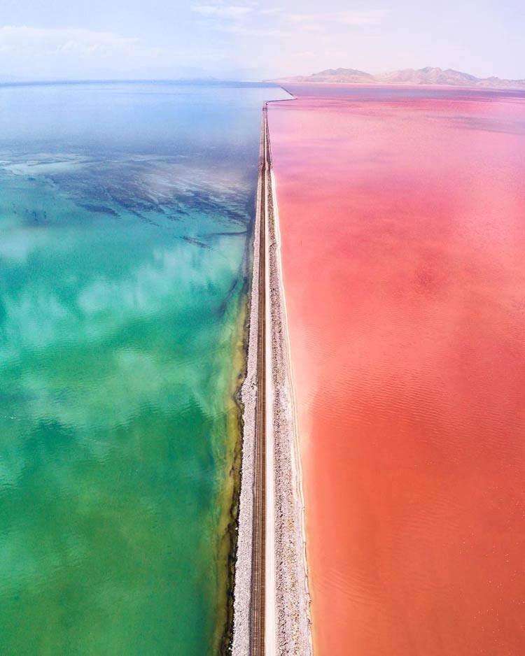 Utah's Great Salt Lake turns bright blue and pink in colour and the  internet is mesmerised by nature's beauty – India TV
